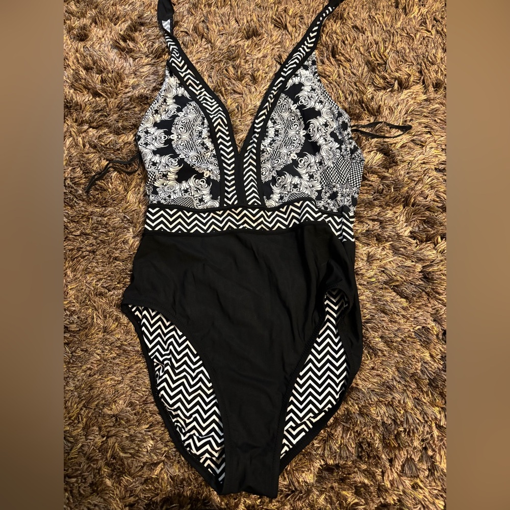 Red Carter, halter bathing suit, very lightly worn.